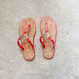 Red michael kors sandals